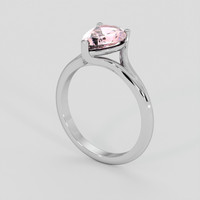 1.32 Ct. Pink Morganite Ring, Platinum 950 2