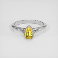 0.66 Ct. Yellow Sapphire Ring, Platinum 950 1