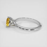 0.66 Ct. Yellow Sapphire Ring, Platinum 950 4