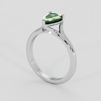 1.16 Ct. Bluish Green Sapphire Ring, Platinum 950 2