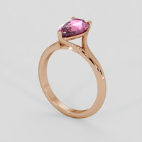 2.05 Ct. Pink Sapphire Ring, 18K Rose Gold 2