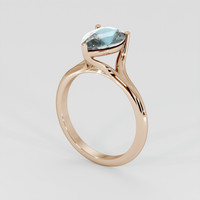 2.20 Ct. Green Sapphire Ring, 18K Rose Gold 2