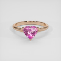 2.01 Ct. Purplish Pink Sapphire Ring, 18K Rose Gold 1