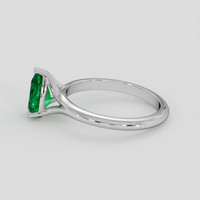 0.82 Ct. Emerald Ring, Silver 4