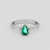 0.35 Ct. Emerald Ring, Silver 1