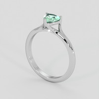 0.70 Ct. Emerald Ring, Silver 2