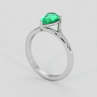 1.13 Ct. Emerald Ring, Silver 2