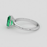 1.13 Ct. Emerald Ring, Silver 4