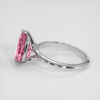 2.62 Ct. Pink Tourmaline Ring, Silver 4