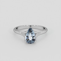 1.60 Ct. Blue Spinel Ring, Silver 1