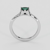 0.61 Ct. Bluish Green Sapphire Ring, Silver 3
