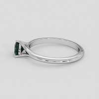 0.61 Ct. Bluish Green Sapphire Ring, Silver 4