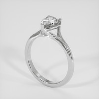 0.85 Ct. White Sapphire Ring, Silver 2