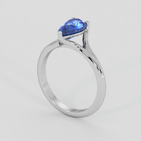 1.52 Ct. Blue Sapphire Ring, Silver 2