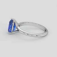 1.52 Ct. Blue Sapphire Ring, Silver 4