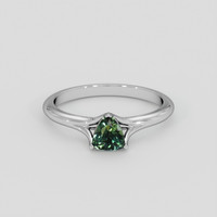 0.70 Ct. Green Sapphire Ring, Silver 1