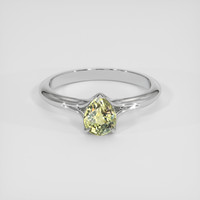 1.62 Ct. Green to Brownish Yellow Alexandrite Ring, 14K White Gold 1