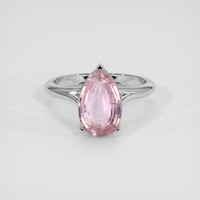 4.90 Ct. Pink Kunzite Ring, 14K White Gold 1