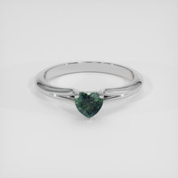 1.14 Ct. Green Sapphire Ring, 14K White Gold 1