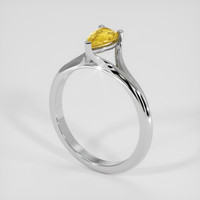 0.66 Ct. Yellow Sapphire Ring, 14K White Gold 2