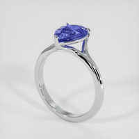2.54 Ct. Purplish Blue Sapphire Ring, 14K White Gold 2