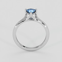 0.50 Ct. Blue Sapphire Ring, 14K White Gold 3