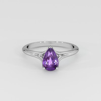1.75 Ct. Purple Sapphire Ring, 14K White Gold 1