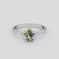 1.00 Ct. Bi Color / Parti Sapphire Ring, 14K White Gold 1