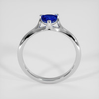 0.70 Ct. Blue Sapphire Ring, 18K White Gold 3
