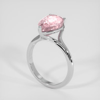 4.90 Ct. Pink Kunzite Ring, 18K White Gold 2