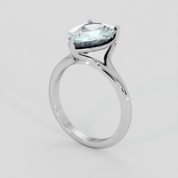 2.73 Ct. Rainbow Moonstone Ring, 18K White Gold 2