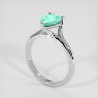 1.50 Ct. Bluish Green Paraiba Tourmaline Ring, 18K White Gold 2