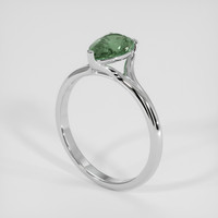 1.62 Ct. Green Sapphire Ring, 18K White Gold 2