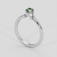 0.44 Ct. Bi Color Sapphire Ring, 18K White Gold 2