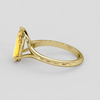 1.58 Ct. Orangish Yellow Precious Topaz Ring, 10K Yellow Gold 4