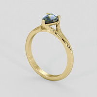 1.00 Ct. Bi Color / Parti Sapphire Ring, 10K Yellow Gold 2