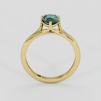 0.97 Ct. Bluish Green Sapphire Ring, 10K Yellow Gold 3