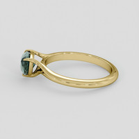 0.97 Ct. Bluish Green Sapphire Ring, 10K Yellow Gold 4