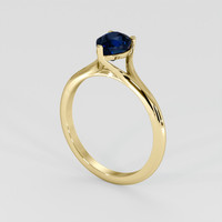 1.33 Ct. Blue Sapphire Ring, 14K Yellow Gold 2
