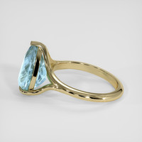 6.60 Ct. Blue Topaz Ring, 14K Yellow Gold 4