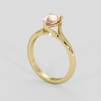 1.16 Ct. Padparadscha Sapphire Ring, 14K Yellow Gold 2