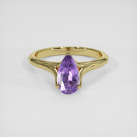 1.05 Ct. Purple Sapphire Ring, 14K Yellow Gold 1