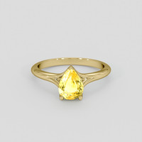 1.28 Ct. Yellow Sapphire Ring, 14K Yellow Gold 1