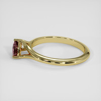 0.70 Ct. Pinkish Brown Sapphire Ring, 14K Yellow Gold 4