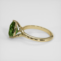 3.00 Ct. Green Sapphire Ring, 14K Yellow Gold 4