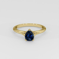 1.33 Ct. Blue Sapphire Ring, 18K Yellow Gold 1
