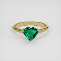 1.17 Ct. Emerald Ring, 18K Yellow Gold 1