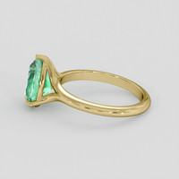 1.39 Ct. Emerald Ring, 18K Yellow Gold 4