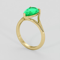 2.86 Ct. Emerald Ring, 18K Yellow Gold 2