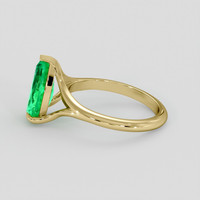 2.86 Ct. Emerald Ring, 18K Yellow Gold 4
